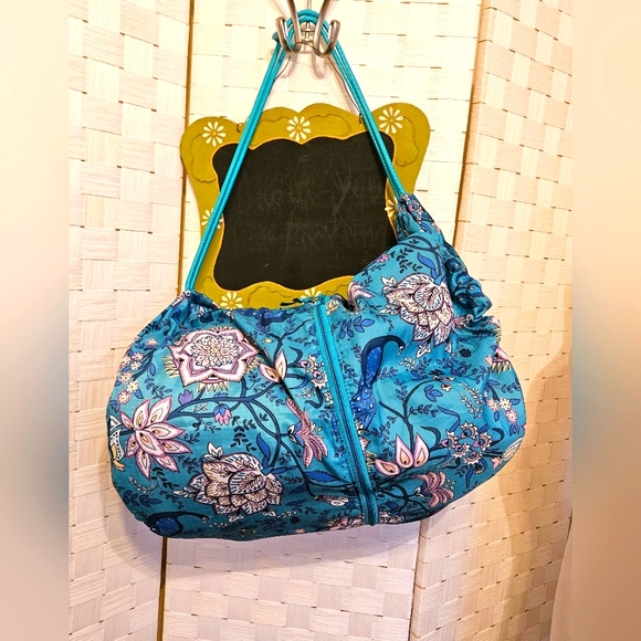 Vera Bradley peacock garden large expandable back sack duffle - Picture 5 of 6